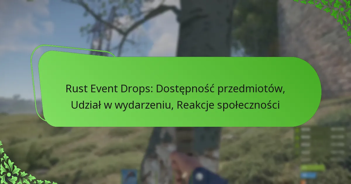 Rust Event Drops: Dostępność przedmiotów, Udział w wydarzeniu, Reakcje społeczności