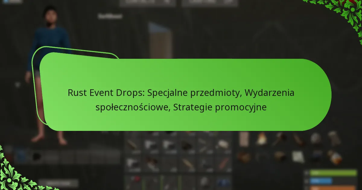 Rust Event Drops: Specjalne przedmioty, Wydarzenia społecznościowe, Strategie promocyjne
