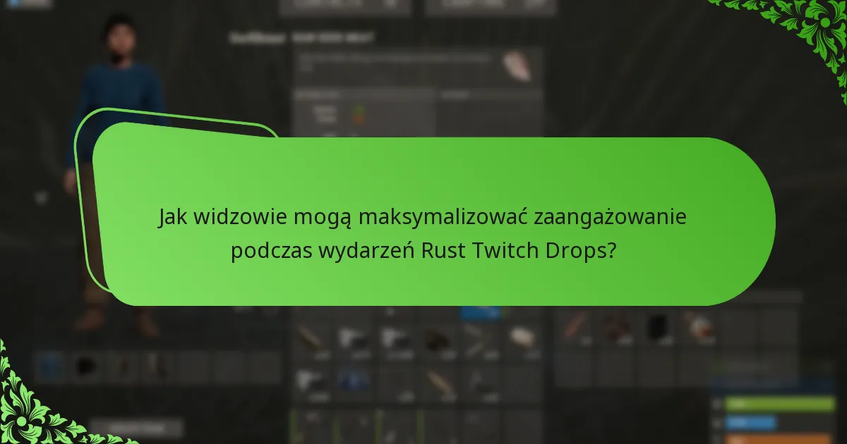Jak widzowie mogą maksymalizować zaangażowanie podczas wydarzeń Rust Twitch Drops?