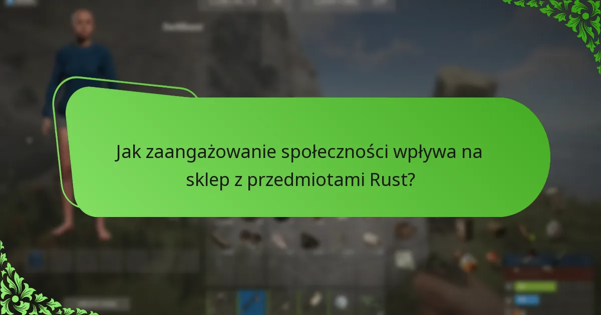 Jak zaangażowanie społeczności wpływa na sklep z przedmiotami Rust?