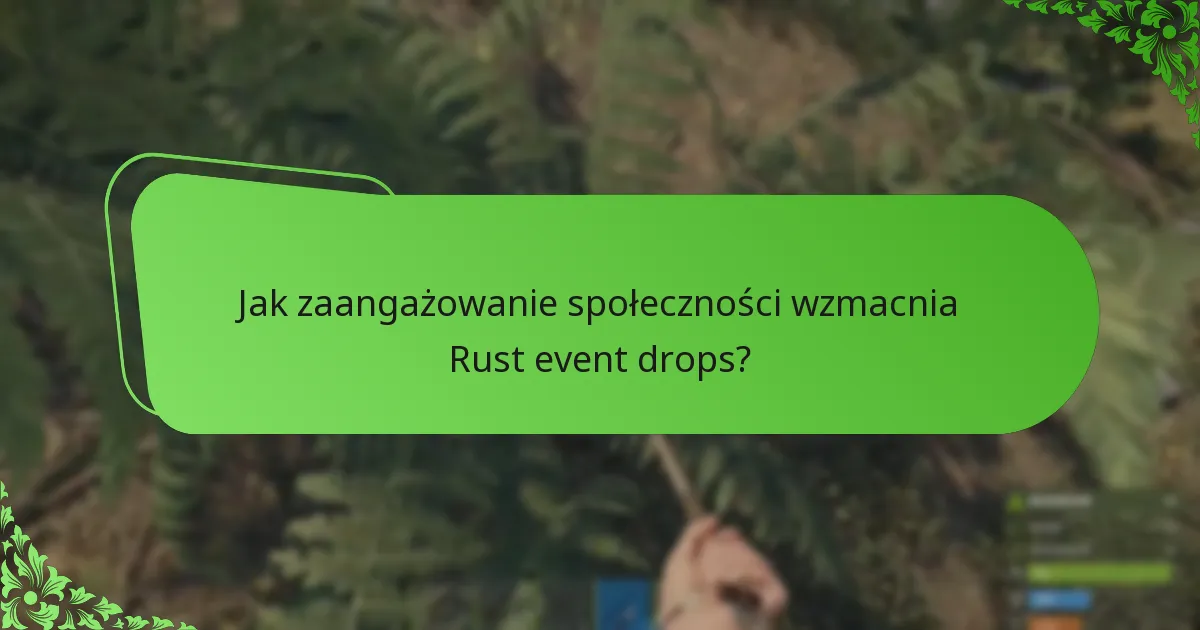 Jak zaangażowanie społeczności wzmacnia Rust event drops?