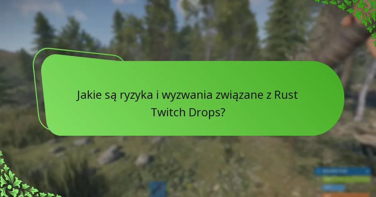 Jakie są ryzyka i wyzwania związane z Rust Twitch Drops?